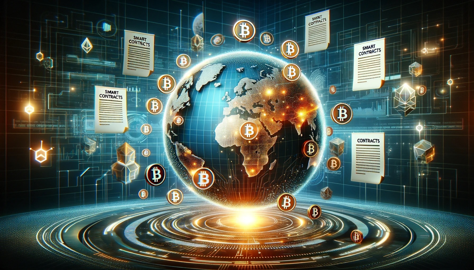 A vibrant futuristic representation of Web 3.0